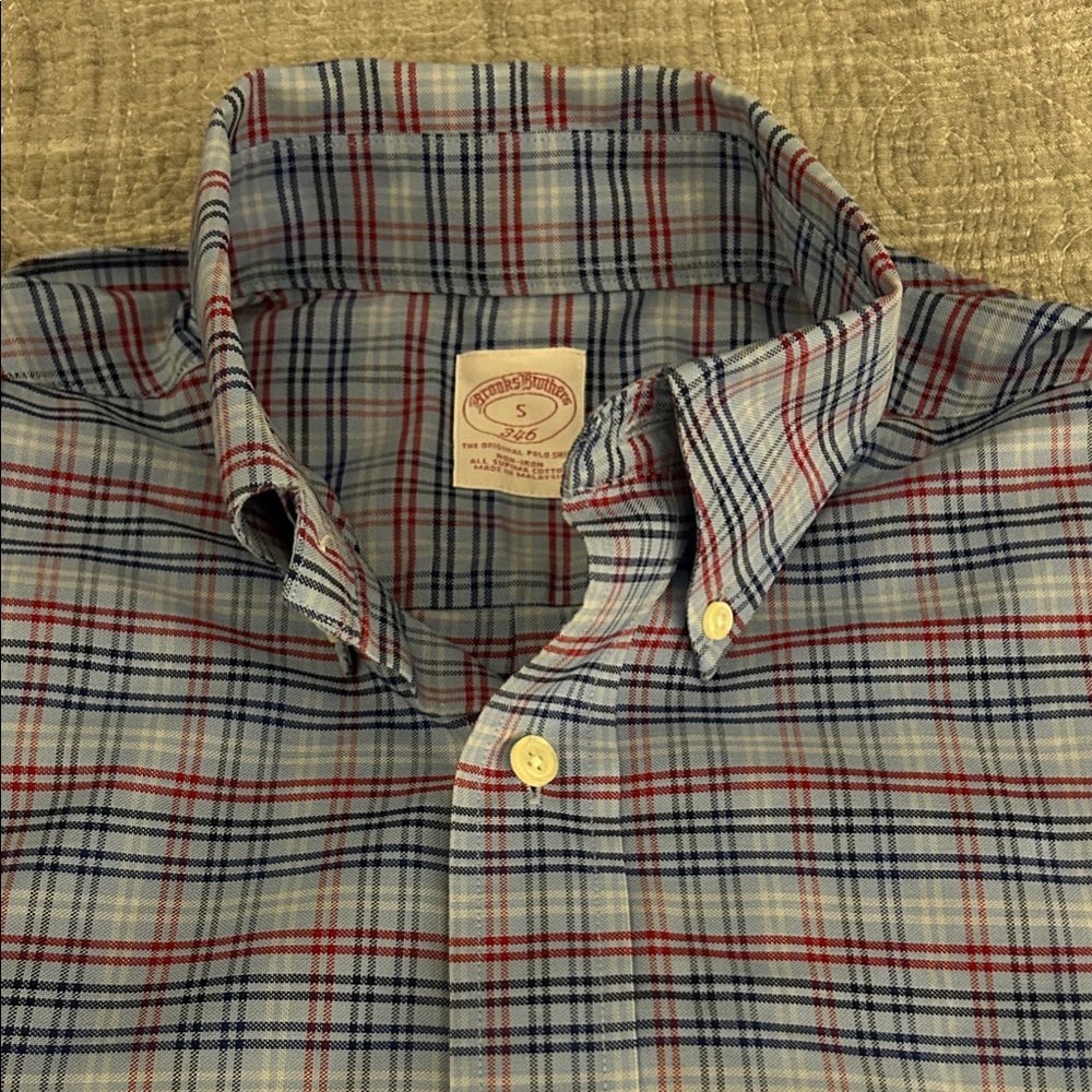 Brooks Brothers Red and Blue Plaid Shirt